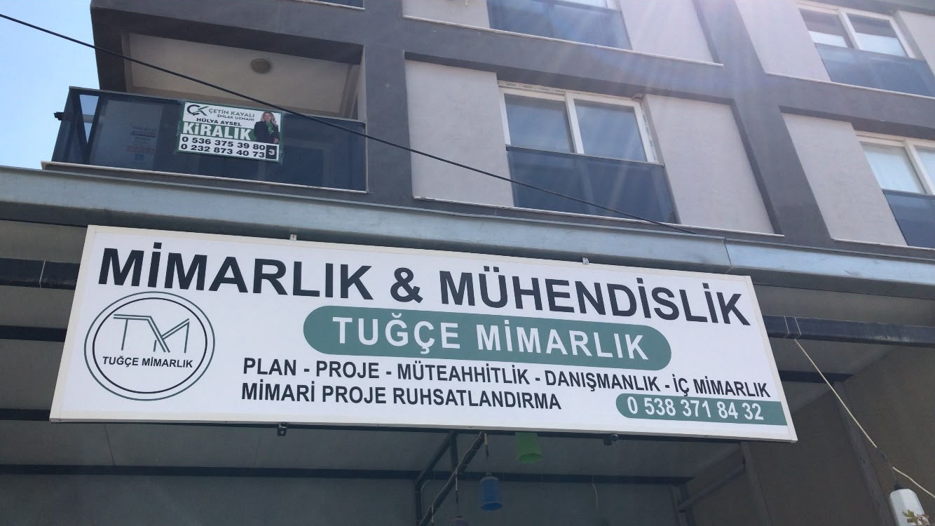 Tuğçe Mimarlık ve Mühendislik Tabela